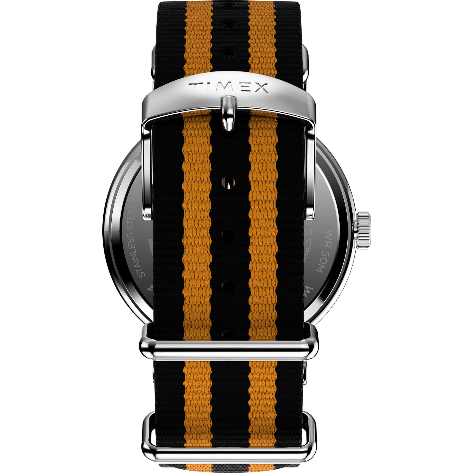 Foto 3 | Funda Watch Timex Weekender De 40 Mm Y Correa Naranja Plateada - Venta Internacional.