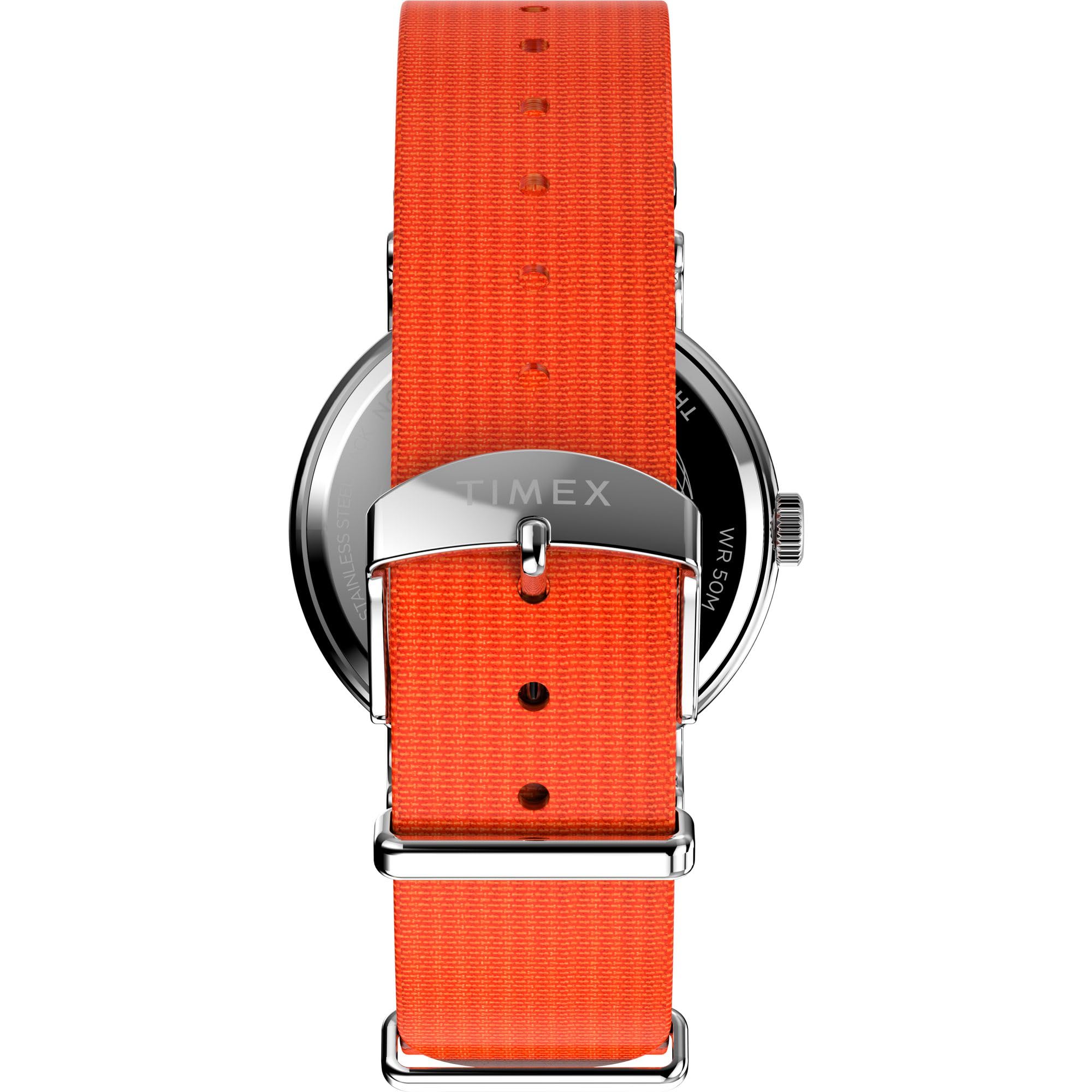 Foto 4 pulgar | Funda Watch Timex Weekender De 40 Mm Y Correa Naranja Plateada - Venta Internacional.