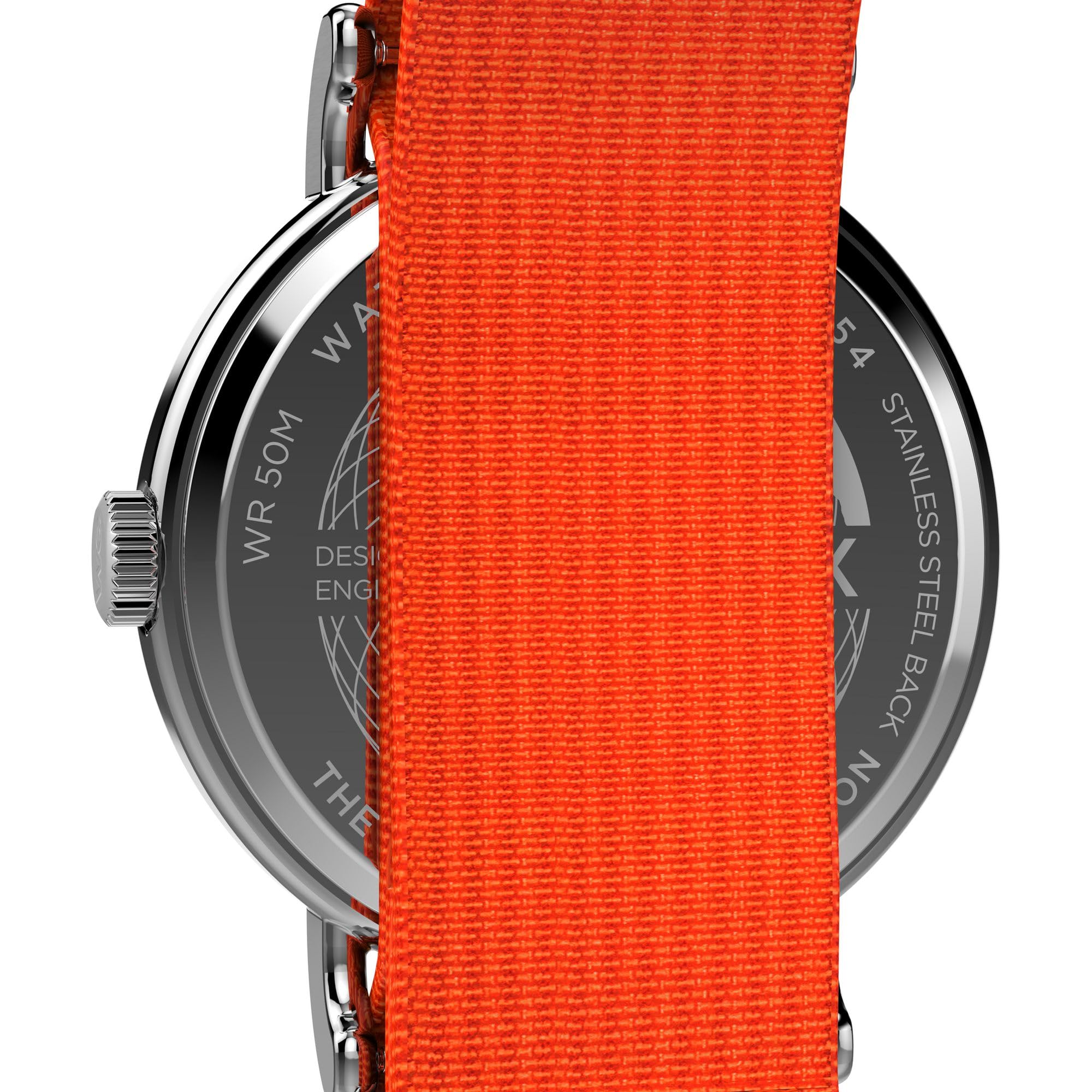 Foto 5 pulgar | Funda Watch Timex Weekender De 40 Mm Y Correa Naranja Plateada - Venta Internacional.