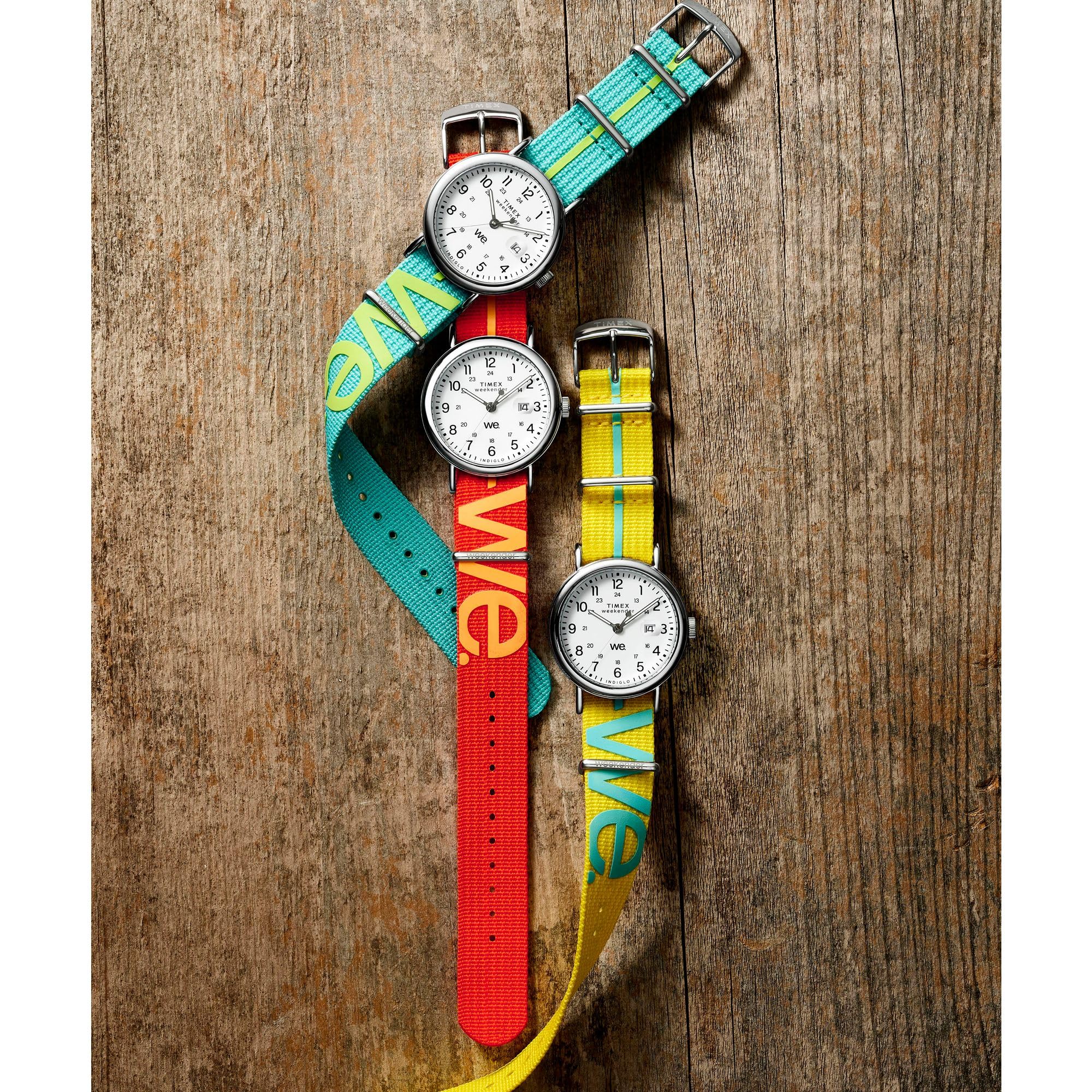 Foto 6 | Funda Watch Timex Weekender De 40 Mm Y Correa Naranja Plateada - Venta Internacional.