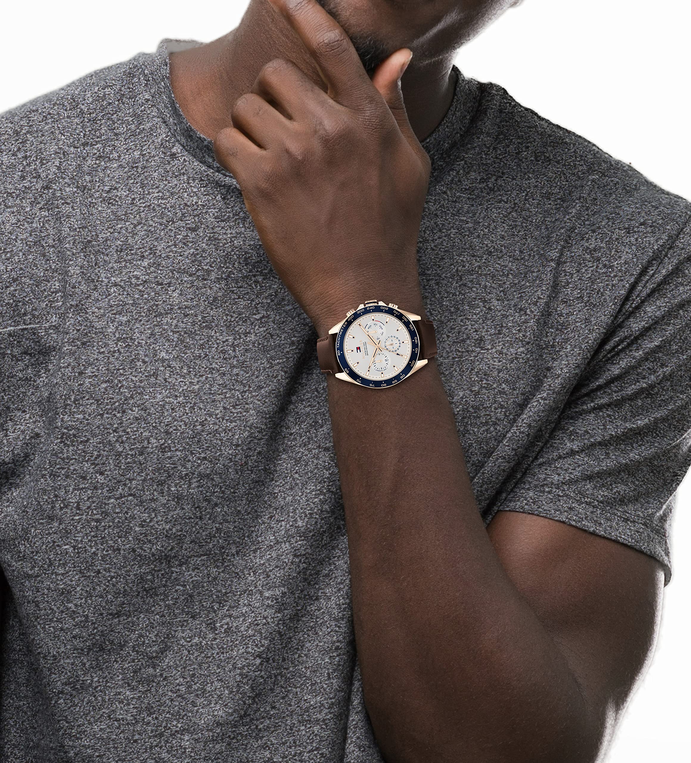 Foto 4 pulgar | Reloj Tommy Hilfiger Multifunción Carnation Gold Brown Para Hombre - Venta Internacional.