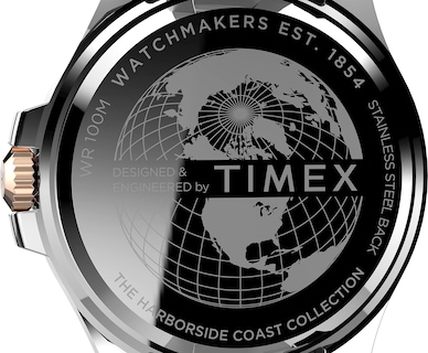 Foto 3 | Reloj Timex Harborside Coast Para Hombre, 43 Mm, Caja Bicolor Rosa - Venta Internacional.