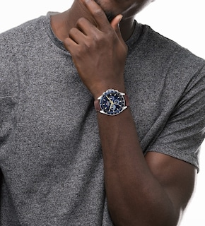 Foto 3 | Reloj Tommy Hilfiger De Acero Inoxidable, Cuarzo Y Piel, Azul - Venta Internacional.