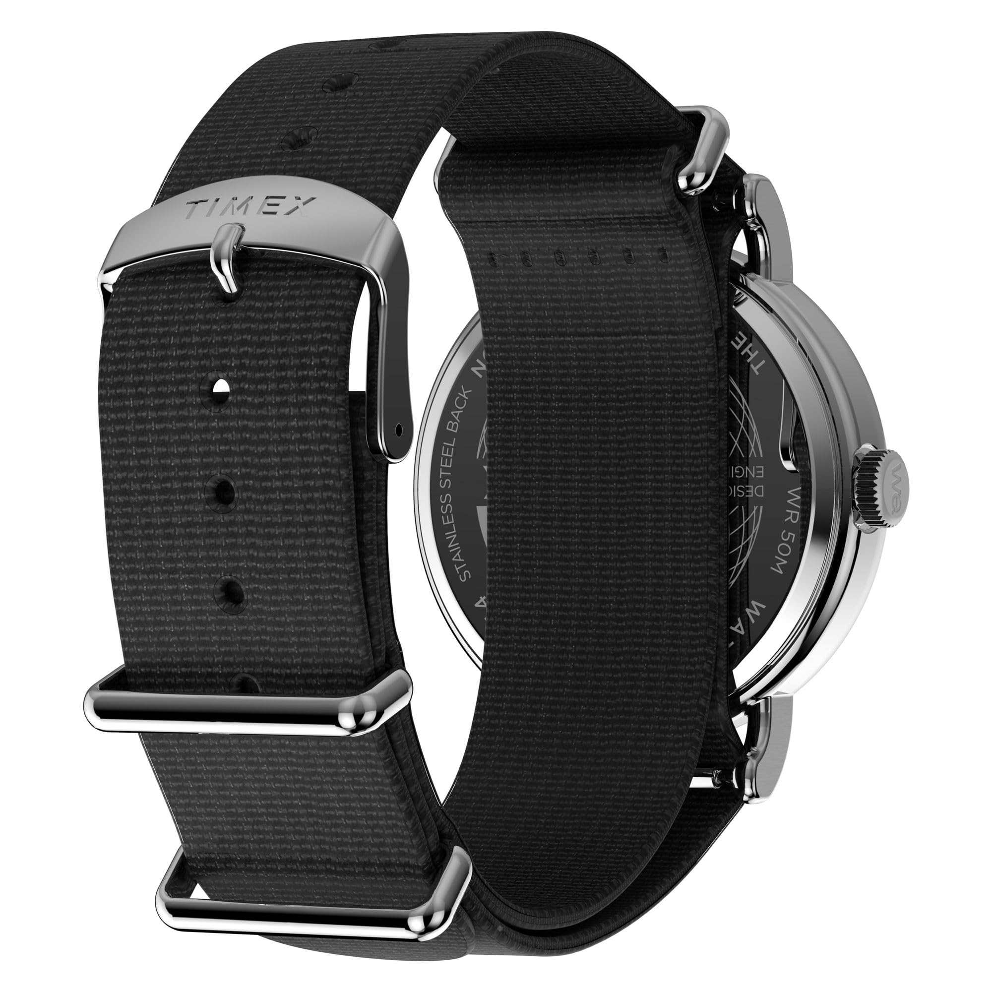 Foto 6 pulgar | Reloj Timex Weekender con Funda de 40 mm y Correa Negra para Hombre - Venta Internacional