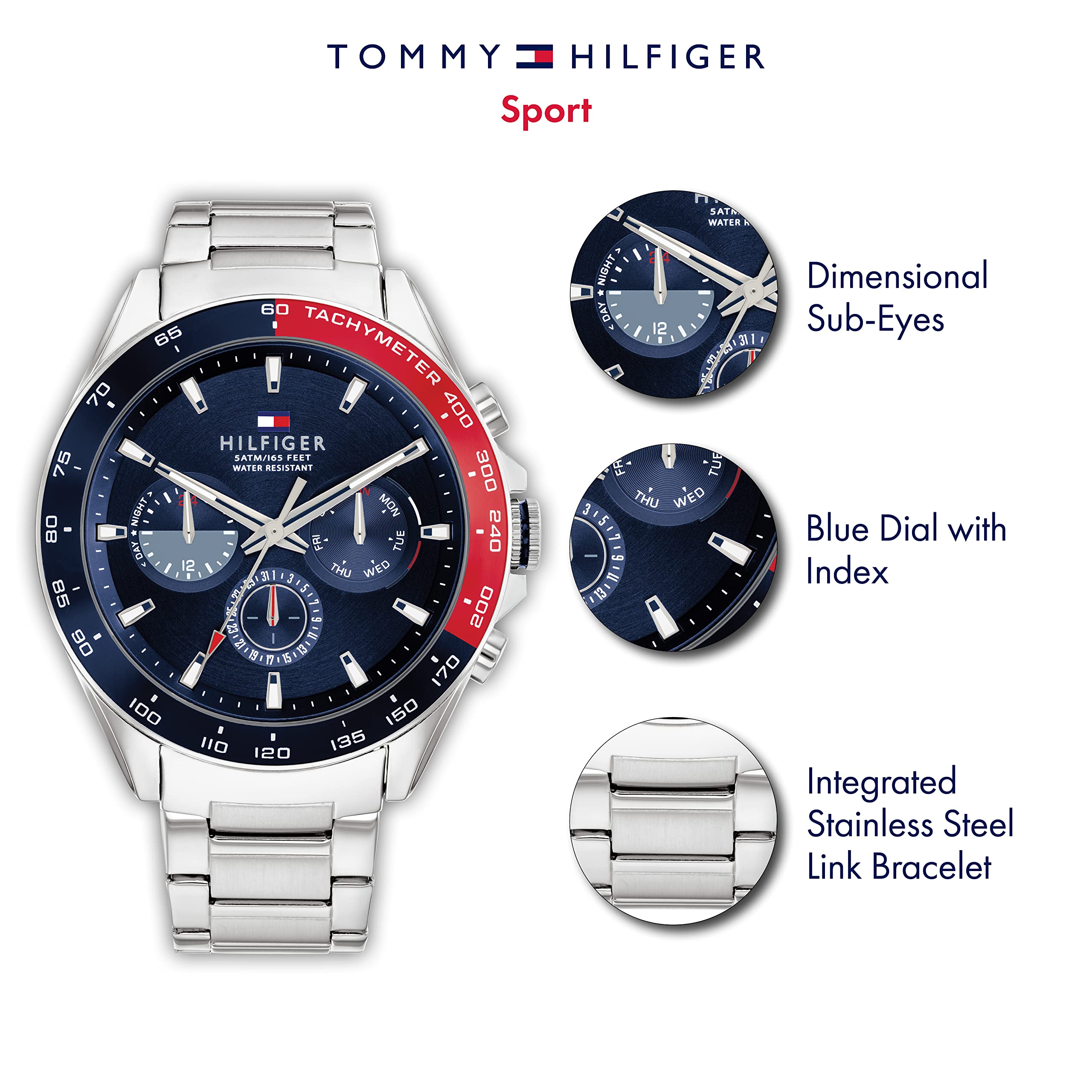 Foto 3 pulgar | Reloj Tommy Hilfiger 1791968 Para Hombre De Acero Inoxidable - Venta Internacional.
