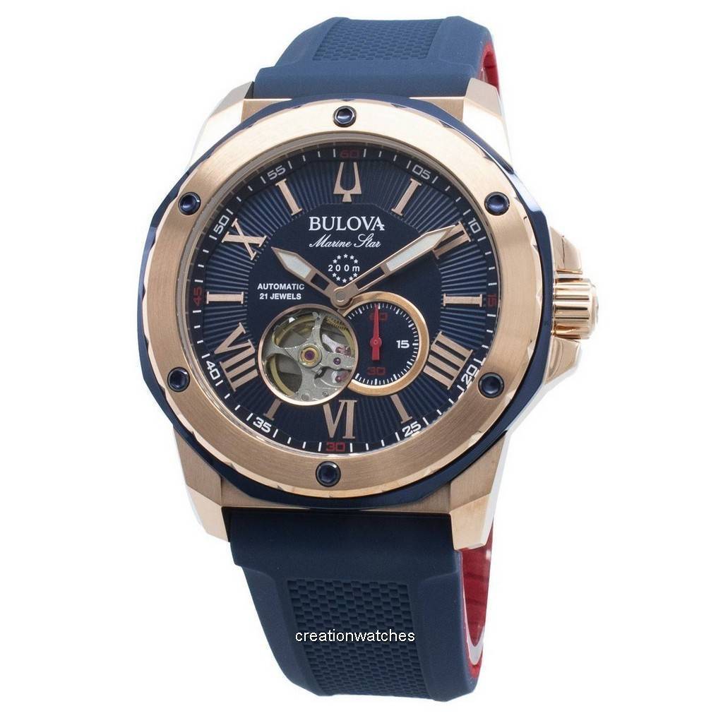 Reloj Bulova Marine Star 98a227 Automático Con Resistencia Al Agua De 200 M - Venta Internacional.