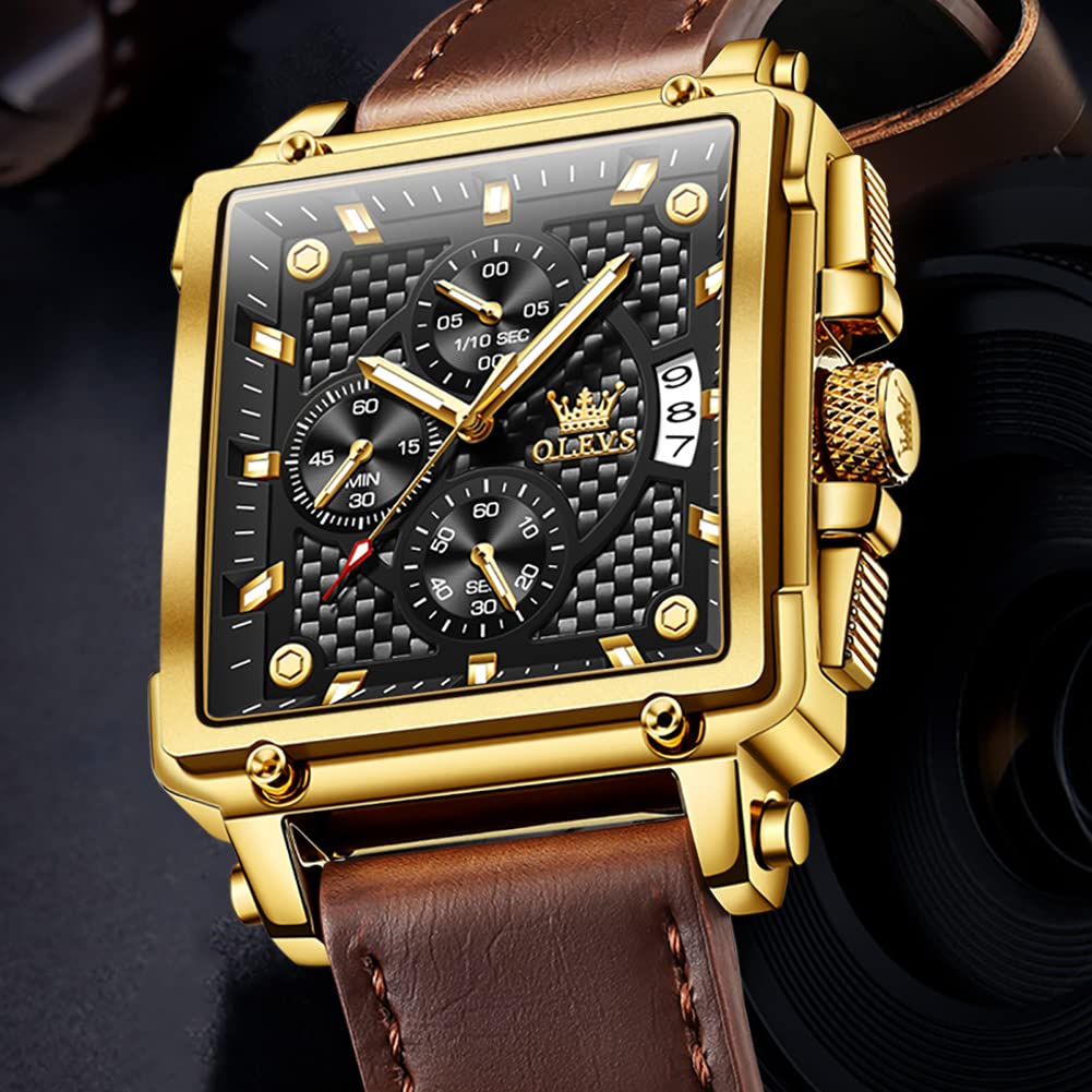 Foto 8 pulgar | Reloj Olevs Square Chronograph Fashion Business Para Hombre - Venta Internacional.