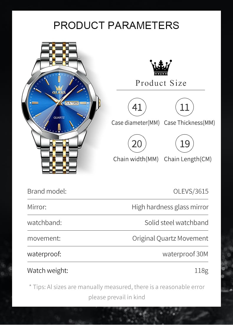 Foto 6 pulgar | Reloj De Pulsera Olevs Para Hombre, Vestido De Negocios Analógico, Cuarzo, Plateado - Venta Internacional.