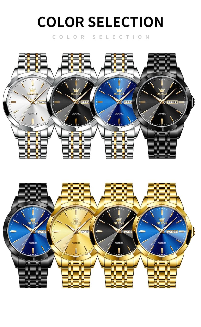 Foto 7 pulgar | Reloj De Pulsera Olevs Para Hombre, Vestido De Negocios Analógico, Cuarzo, Plateado - Venta Internacional.