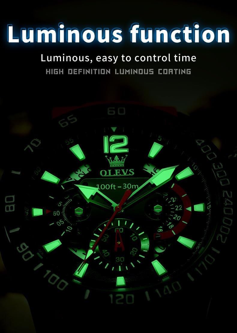 Foto 3 | Reloj Olevs Blue Military Sport Impermeable Para Hombre - Venta Internacional.