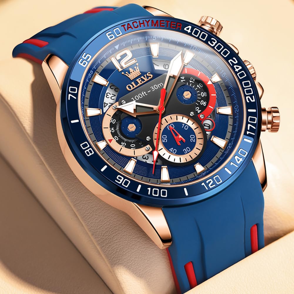 Foto 5 pulgar | Reloj Olevs Blue Military Sport Impermeable Para Hombre - Venta Internacional.