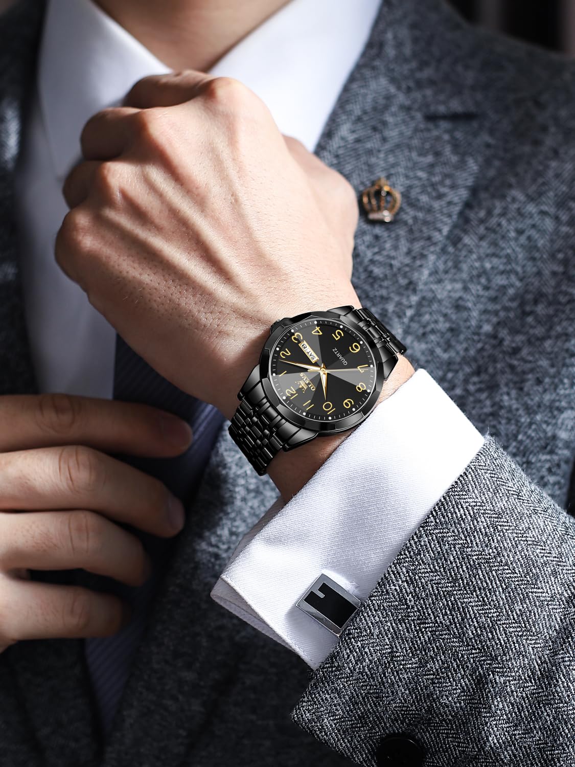 Foto 4 pulgar | Reloj Olevs Vestido De Lujo Analógico De Cuarzo Para Hombre A Prueba De Agua - Venta Internacional.