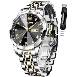 Foto 1 | Reloj De Pulsera Olevs Para Hombre Analógico De Cuarzo Y Acero Inoxidable - Venta Internacional.