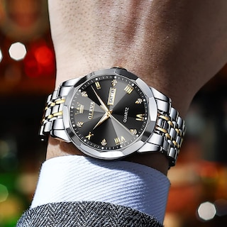 Foto 4 | Reloj De Pulsera Olevs Para Hombre Analógico De Cuarzo Y Acero Inoxidable - Venta Internacional.
