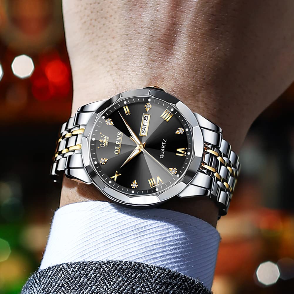 Foto 7 | Reloj De Pulsera Olevs Para Hombre Analógico De Cuarzo Y Acero Inoxidable - Venta Internacional.