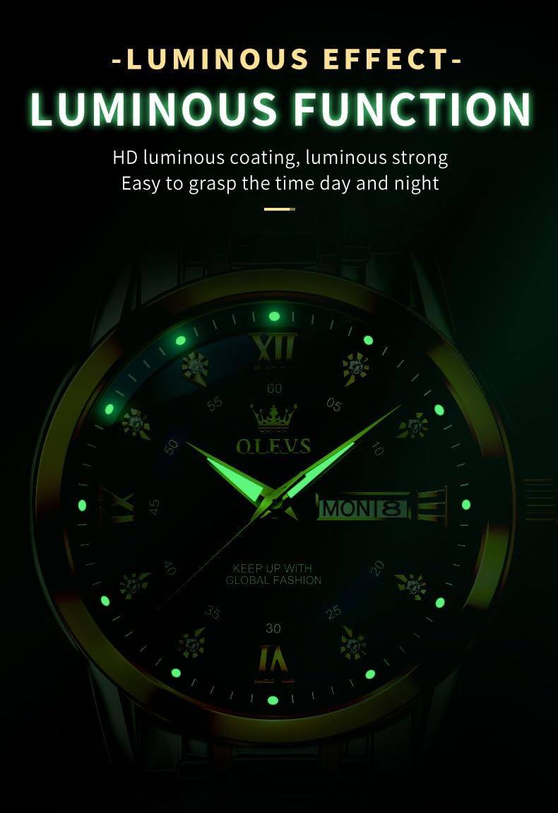 Foto 6 pulgar | Reloj Olevs Vestido De Negocios Clásico Azul Impermeable Para Hombre - Venta Internacional.