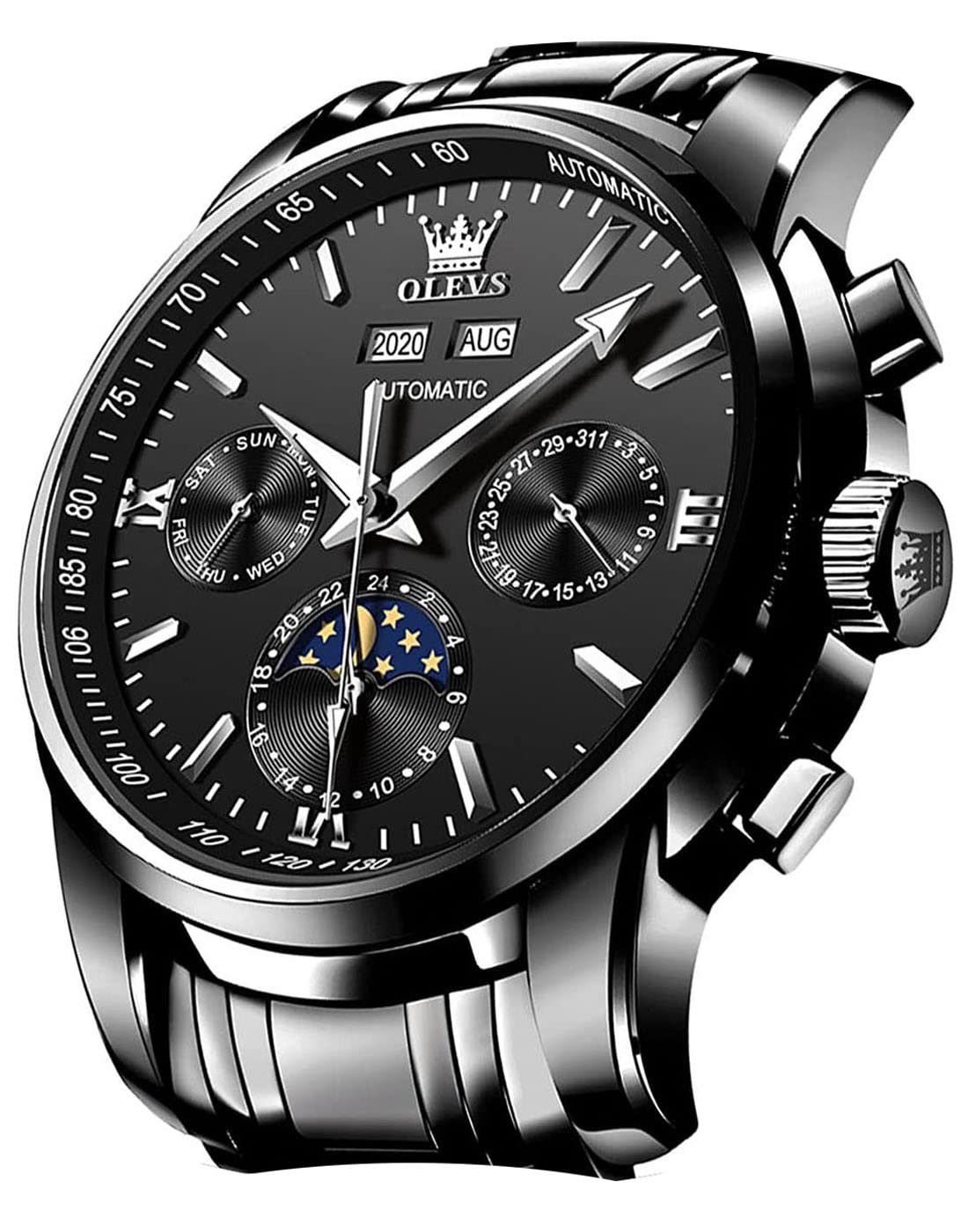 Foto 1 | Reloj Olevs Automatic Auto Winding Moon Phase Para Hombre - Venta Internacional.