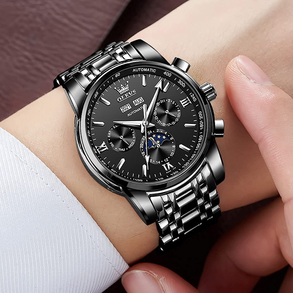 Foto 4 | Reloj Olevs Automatic Auto Winding Moon Phase Para Hombre - Venta Internacional.