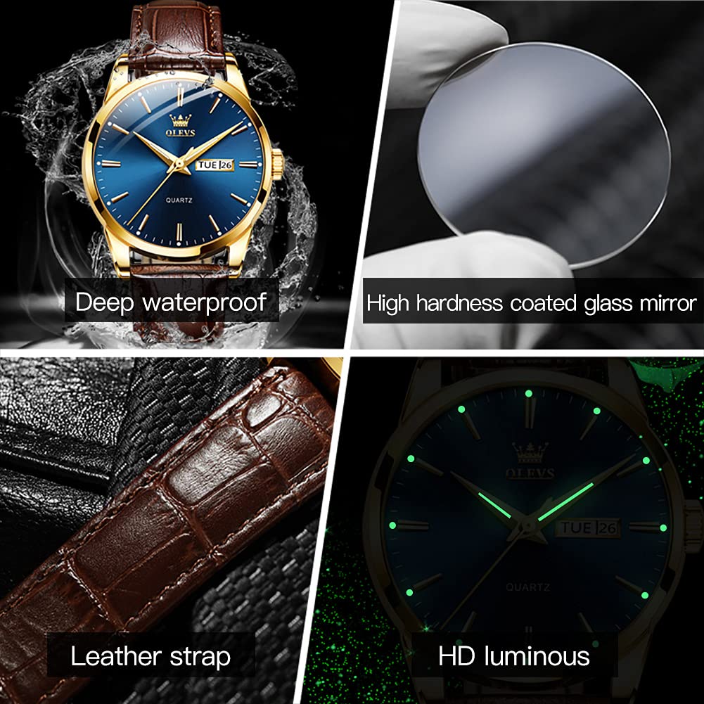 Foto 4 pulgar | Reloj Olevs Fashion Business Dress Analog Quartz Para Hombre - Venta Internacional.