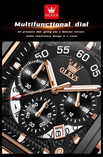 Foto 7 | Reloj Olevs De Cuero Marrón Para Hombre, Cuadrado, A La Moda Clásica - Venta Internacional.