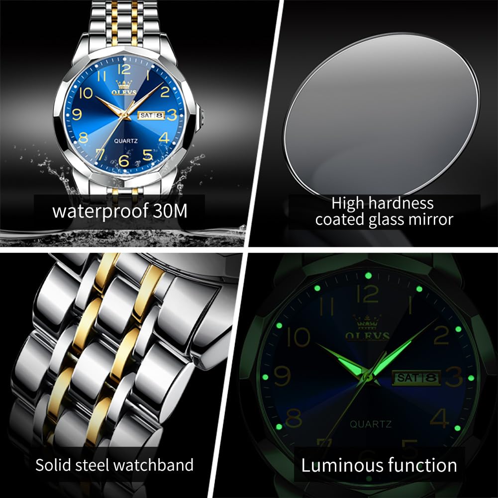 Foto 5 pulgar | Reloj Olevs Business Dress Diamond Analog Quartz Para Hombre - Venta Internacional.