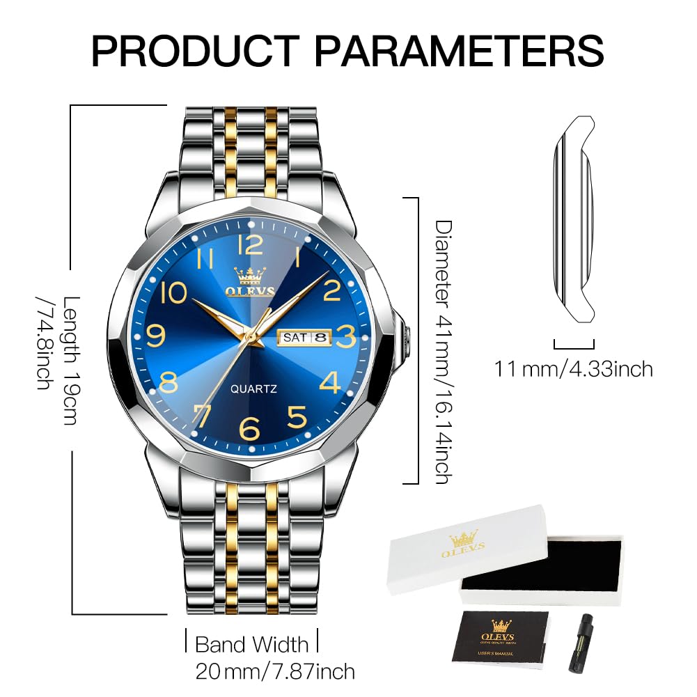 Foto 7 pulgar | Reloj Olevs Business Dress Diamond Analog Quartz Para Hombre - Venta Internacional.