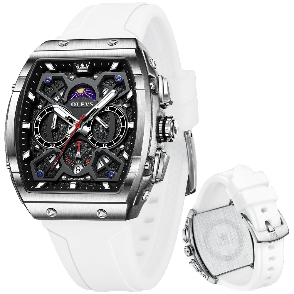 Reloj Olevs Stylish Chronograph Waterproof Para Hombre Blanco - Venta Internacional.