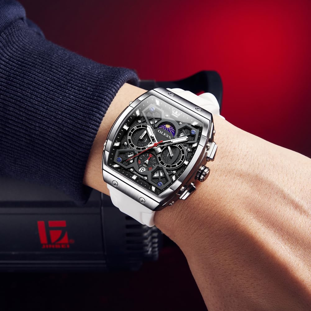 Foto 3 pulgar | Reloj Olevs Stylish Chronograph Waterproof Para Hombre Blanco - Venta Internacional.