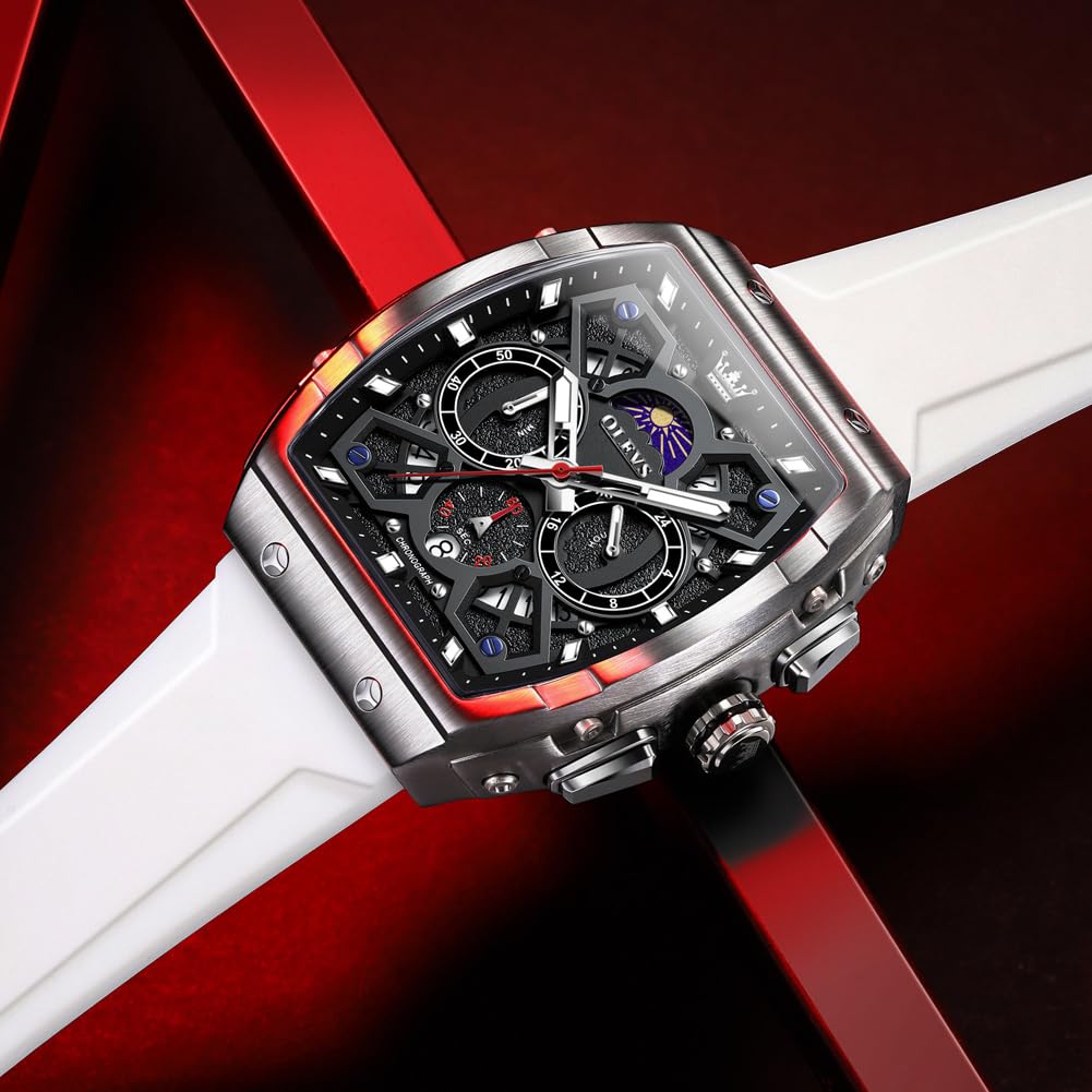 Foto 8 pulgar | Reloj Olevs Stylish Chronograph Waterproof Para Hombre Blanco - Venta Internacional.