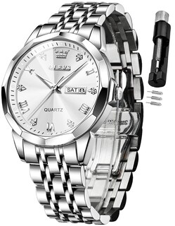 Foto 1 | Reloj De Pulsera Olevs Para Hombre Analógico De Cuarzo Y Acero Inoxidable - Venta Internacional.