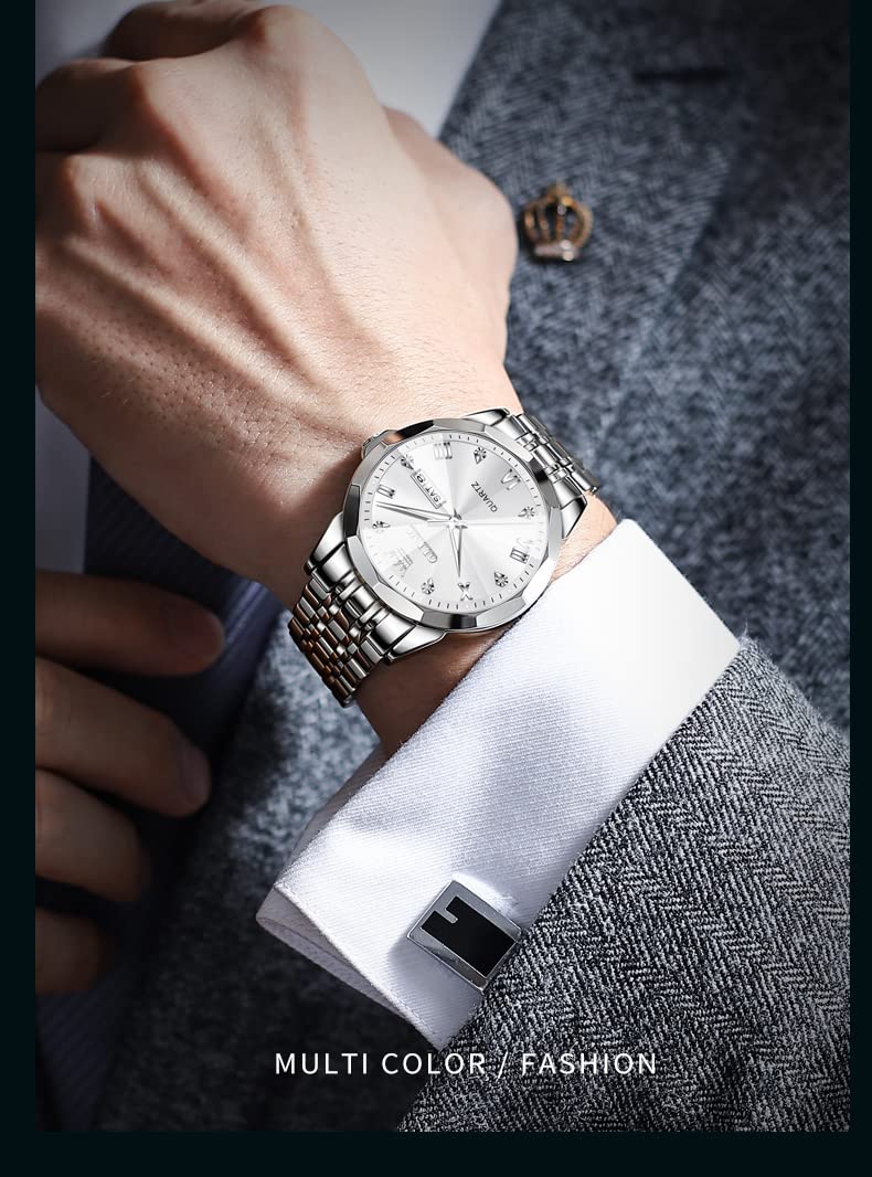 Foto 3 pulgar | Reloj De Pulsera Olevs Para Hombre Analógico De Cuarzo Y Acero Inoxidable - Venta Internacional.