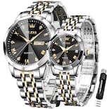 Reloj Olevs De Acero Inoxidable Impermeable Para Parejas De San Valentín - Venta Internacional.