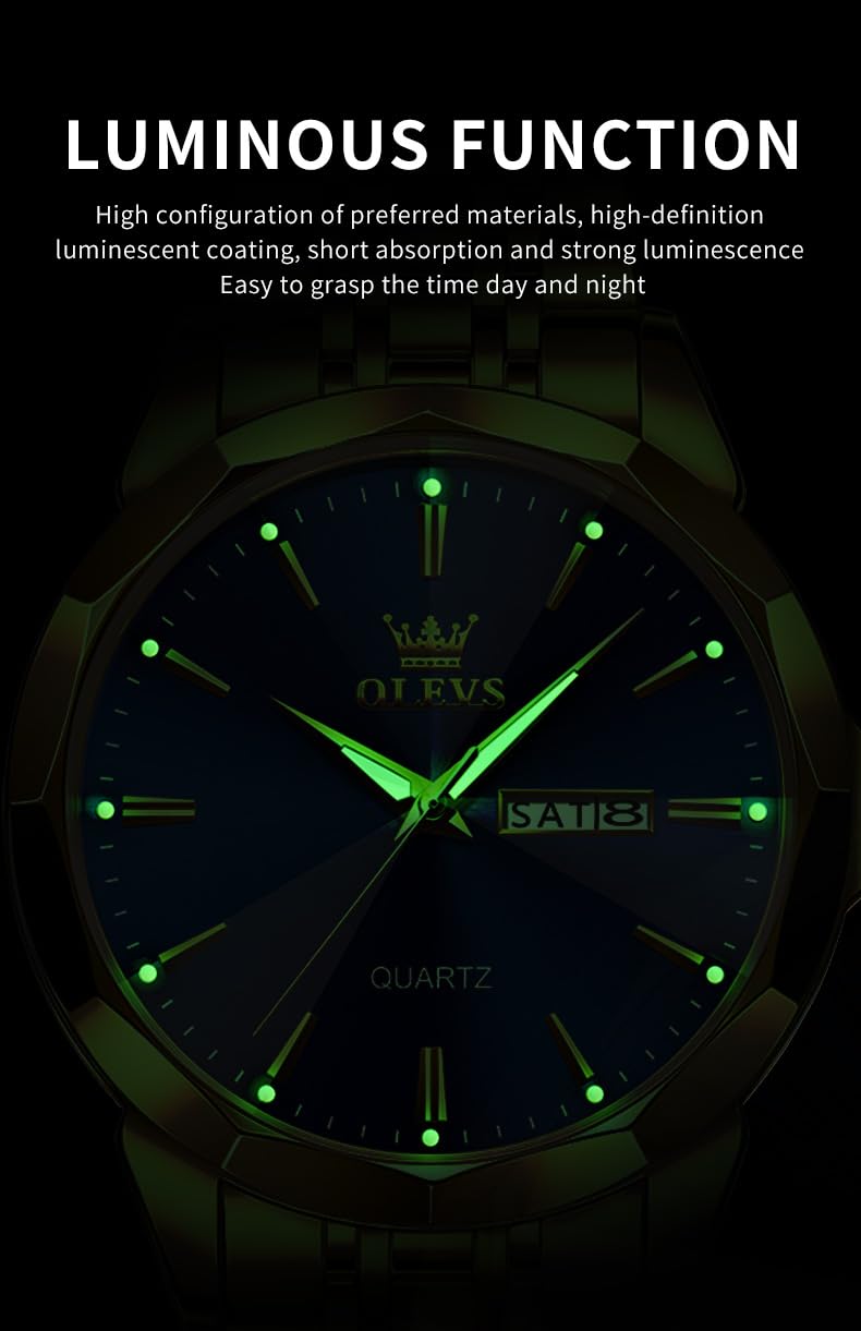 Foto 6 pulgar | Reloj De Pulsera Olevs Business Dress Analog Quartz Para Hombre - Venta Internacional.