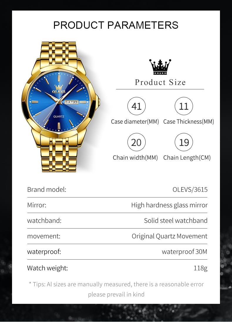 Foto 7 pulgar | Reloj De Pulsera Olevs Business Dress Analog Quartz Para Hombre - Venta Internacional.