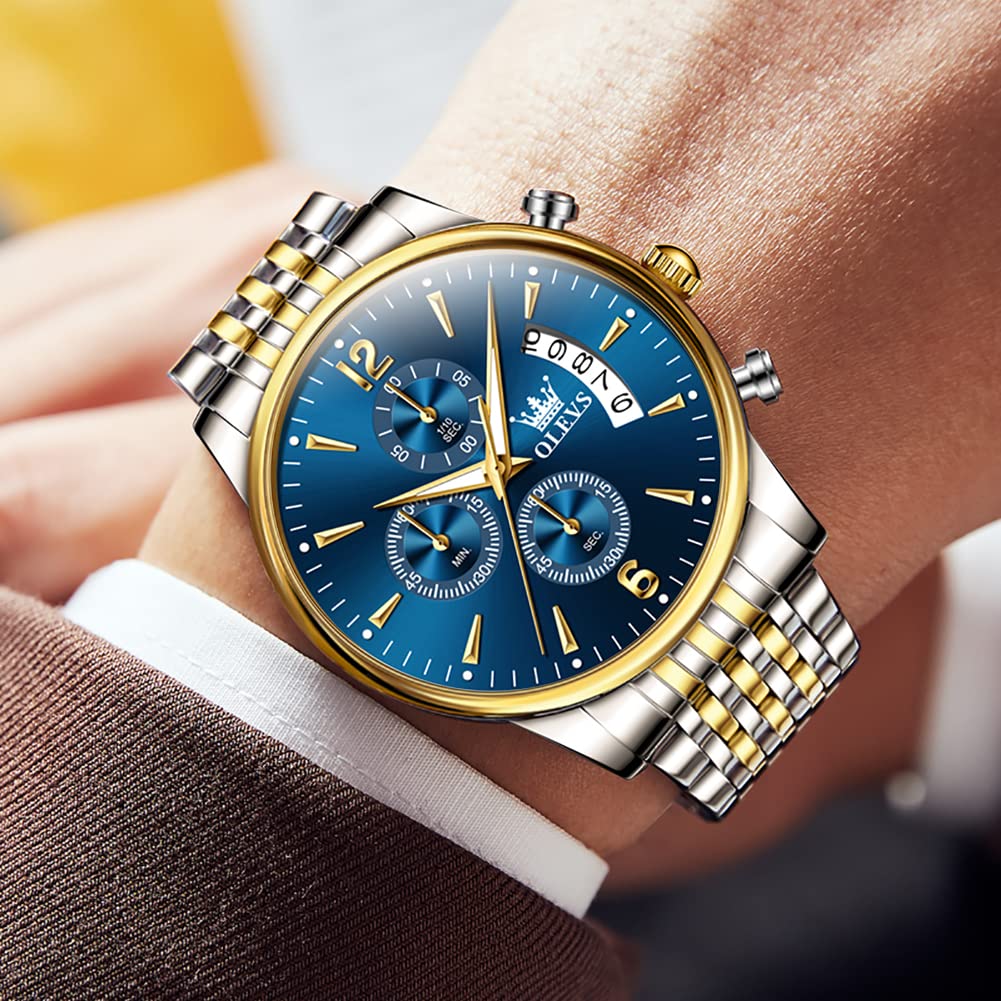 Foto 3 pulgar | Reloj Olevs Chronograph Business Dress Quartz Para Hombre - Venta Internacional.