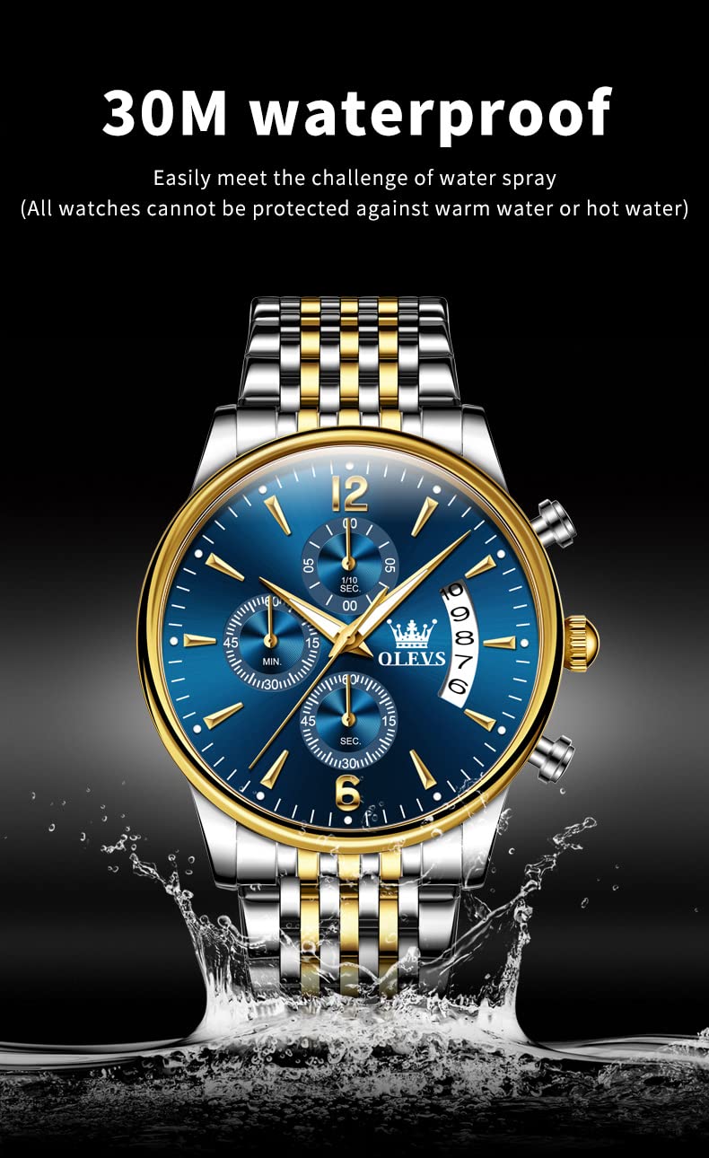 Foto 7 pulgar | Reloj Olevs Chronograph Business Dress Quartz Para Hombre - Venta Internacional.