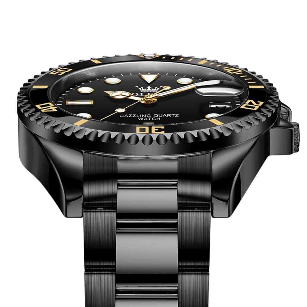 Foto 8 pulgar | Reloj Olevs Dress Impermeable Para Día Y Fecha Con Esfera Negra Para Hombre - Venta Internacional.