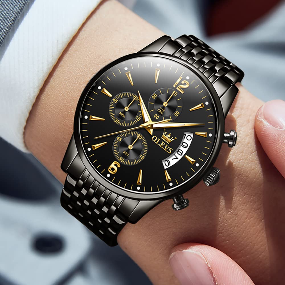 Foto 3 pulgar | Reloj Olevs Chronograph Business Dress Quartz Para Hombre - Venta Internacional.