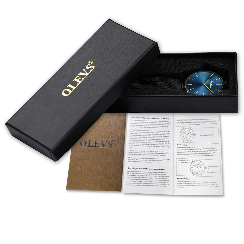 Foto 8 pulgar | Reloj De Pulsera Olevs Para Hombre, Cuero Marrón, Esfera Blanca, Impermeable - Venta Internacional.