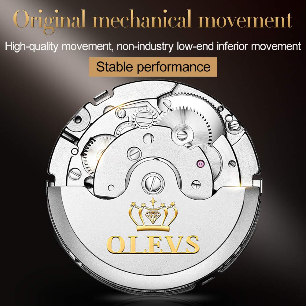 Foto 7 pulgar | Reloj Olevs Self Winding Tourbillon Dorado De Acero Inoxidable Para Hombre - Venta Internacional.