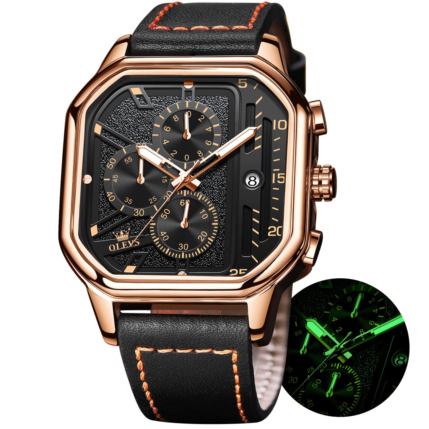 Foto 2 pulgar | Reloj Olevs Square Chronograph Fashion Business Para Hombre - Venta Internacional.