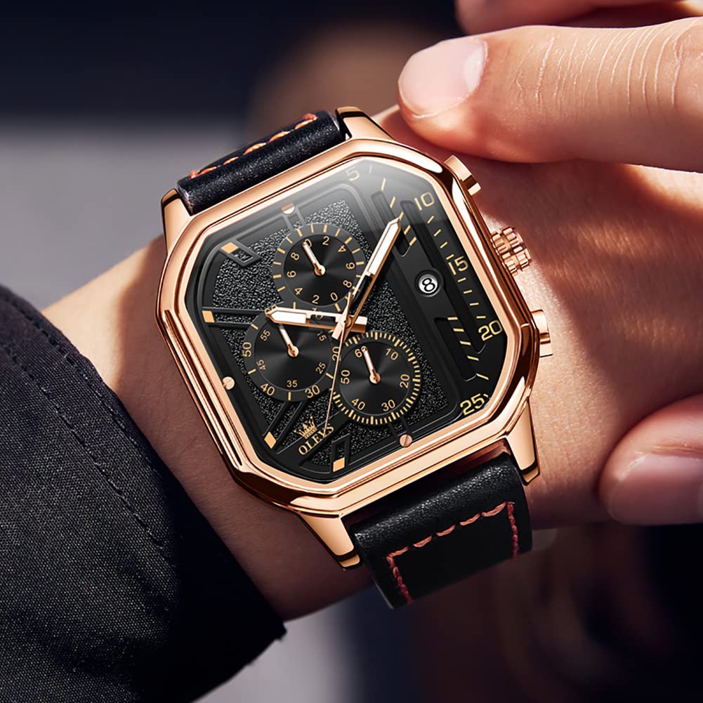 Foto 4 pulgar | Reloj Olevs Square Chronograph Fashion Business Para Hombre - Venta Internacional.