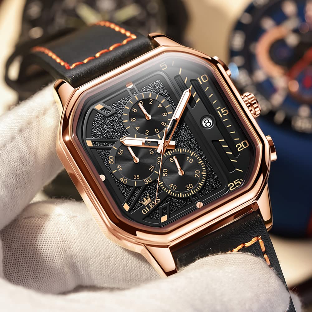 Foto 8 pulgar | Reloj Olevs Square Chronograph Fashion Business Para Hombre - Venta Internacional.