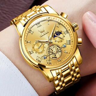 Foto 2 | Reloj De Pulsera Olevs Chronograph Quartz De Acero Inoxidable Para Hombre - Venta Internacional.