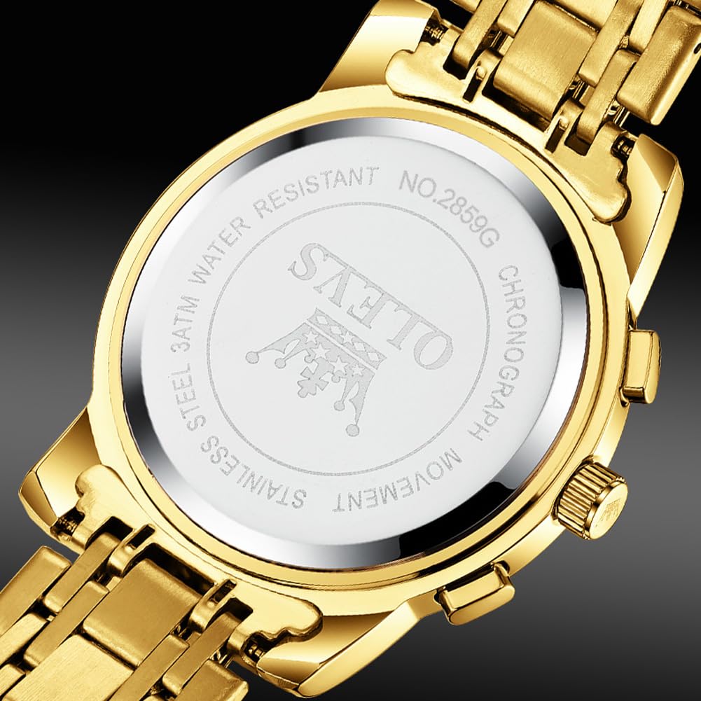Foto 4 pulgar | Reloj De Pulsera Olevs Chronograph Quartz De Acero Inoxidable Para Hombre - Venta Internacional.