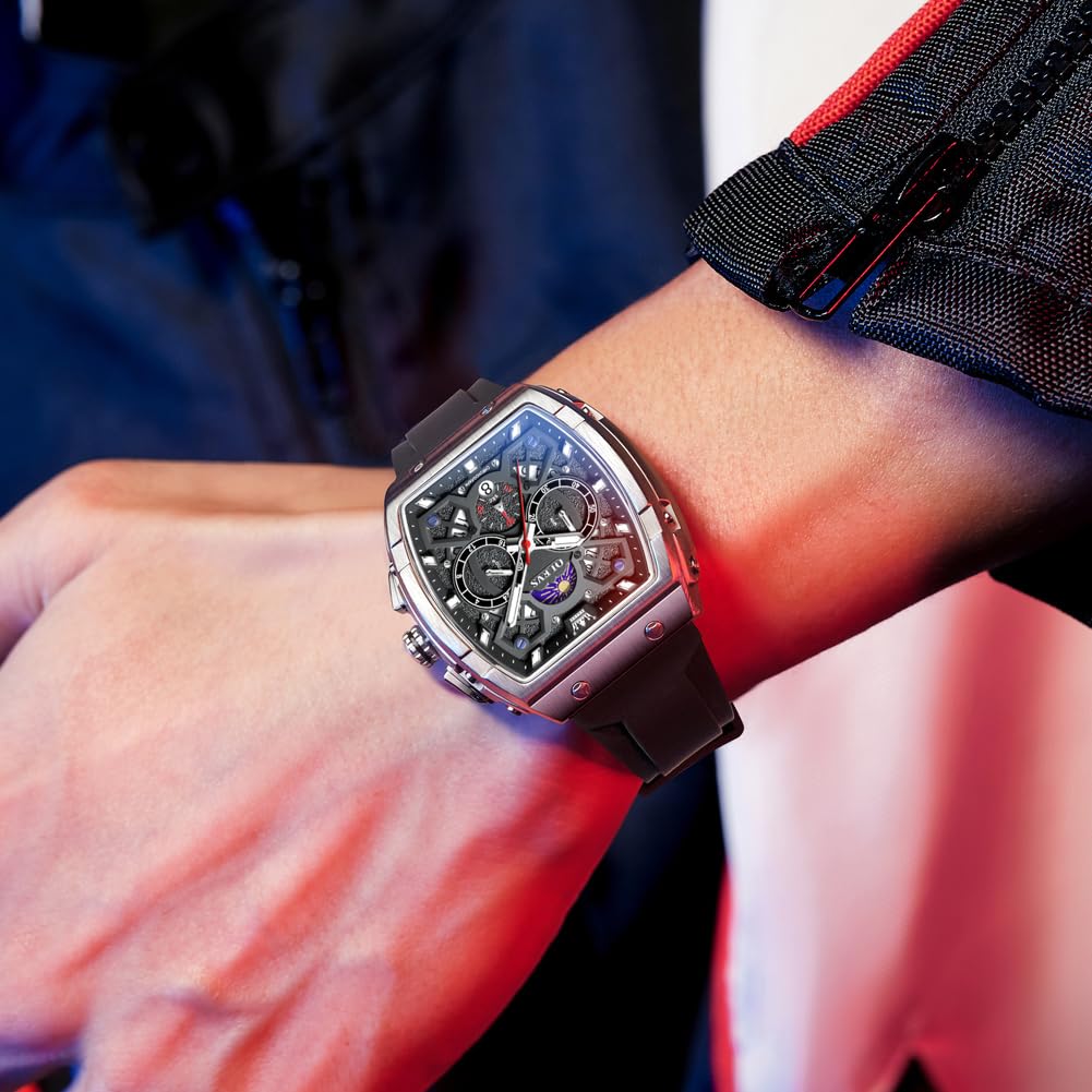 Foto 4 pulgar | Reloj Olevs Square Military Sport Impermeable Para Hombre De 44 Mm - Venta Internacional.