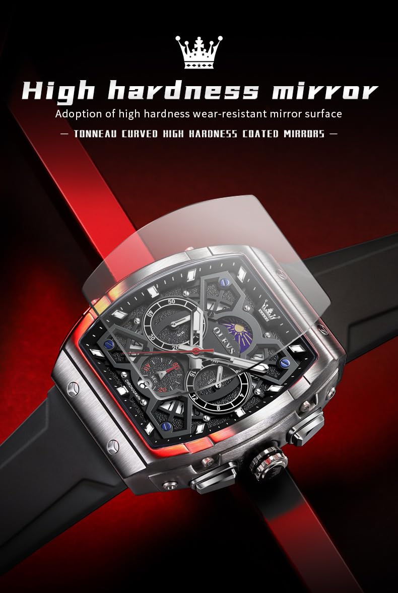 Foto 5 pulgar | Reloj Olevs Square Military Sport Impermeable Para Hombre De 44 Mm - Venta Internacional.