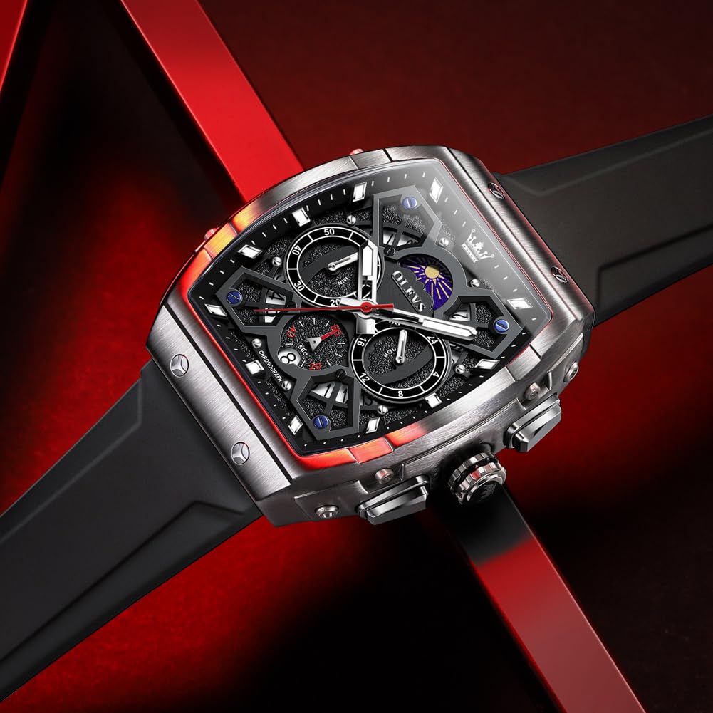 Foto 8 pulgar | Reloj Olevs Square Military Sport Impermeable Para Hombre De 44 Mm - Venta Internacional.