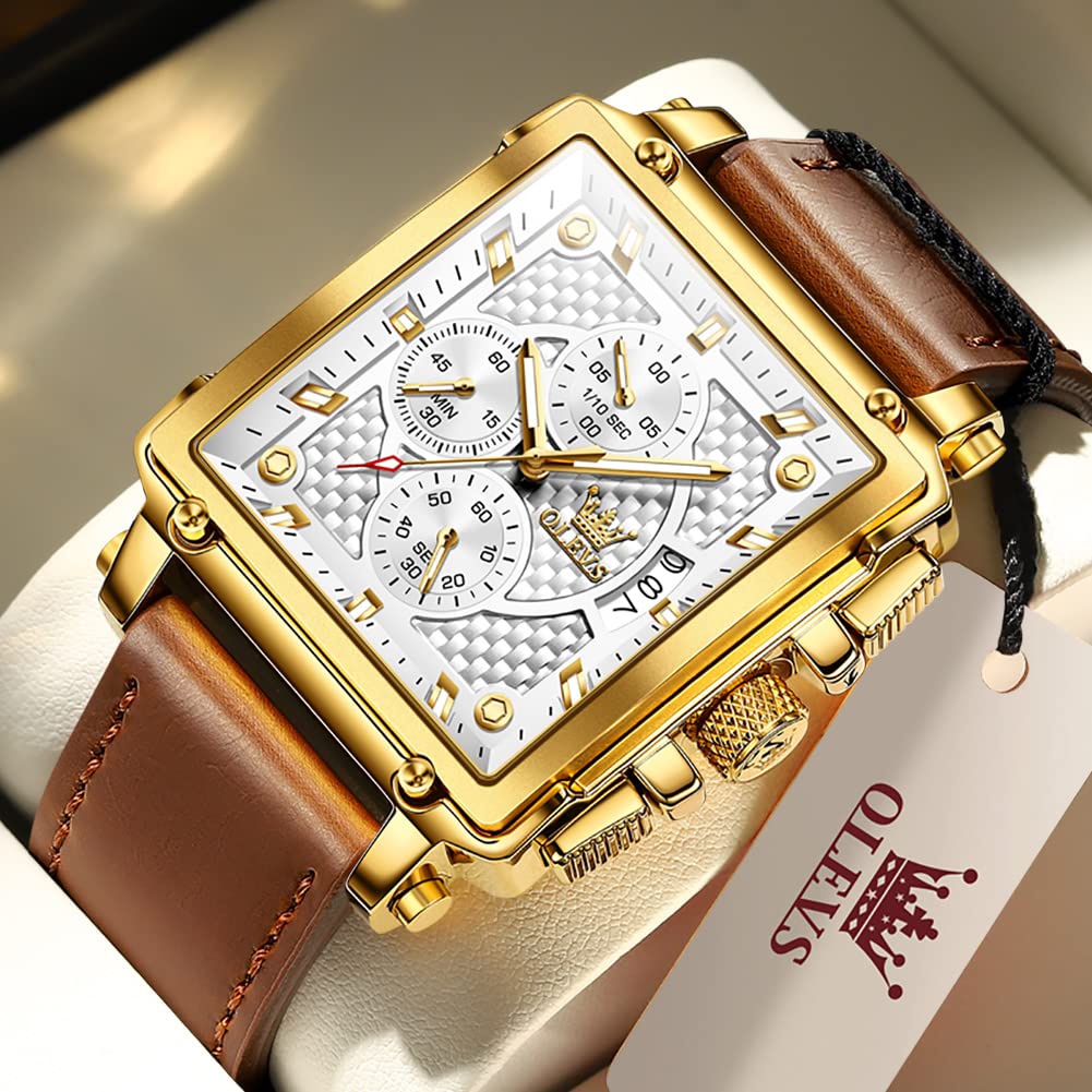 Foto 4 pulgar | Reloj Olevs Square Chronograph Fashion Business Para Hombre - Venta Internacional.