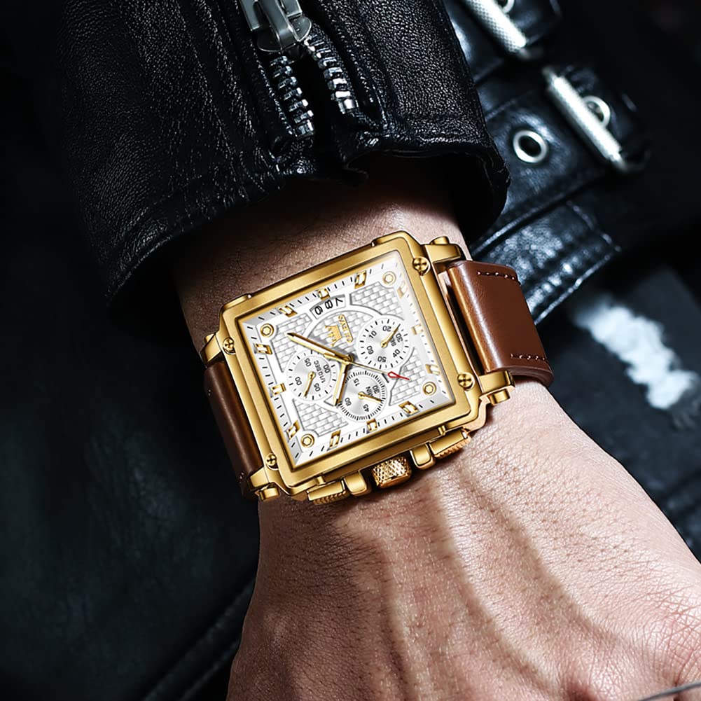 Foto 5 pulgar | Reloj Olevs Square Chronograph Fashion Business Para Hombre - Venta Internacional.